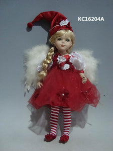 16" Xmas Fairy In Red KC16204A