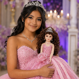 18" Quince Umbrella Dolls KK18725-30 Rose Gold