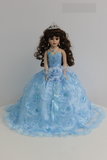 18" Quince Umbrella Dolls KK18725-4 Baby Blue