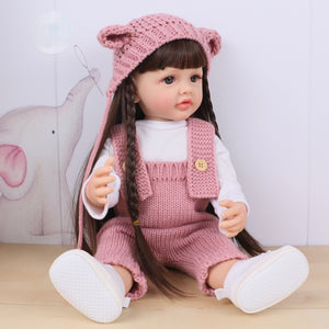 19" Reborn Baby with Brown hair - KK1971B