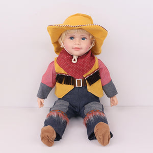 25" Vinyl Doll - COWBOY IN BLONDE HAIR- KK251053A