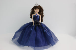 18" Quince Umbrella Dolls KW18631-16 Navy Blue