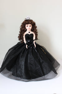 18" Quince Umbrella Dolls KW18631-17 Black