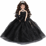 18" Quince Umbrella Dolls KW18631-17 Black