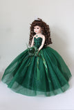 18" Quince Umbrella Dolls KW18631-33 Emerald Green