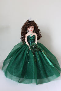 18" Quince Umbrella Dolls KW18631-33 Emerald Green