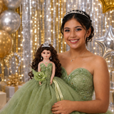 18" Quince Umbrella Dolls KW18631-35 Sage Green