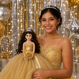 18" Quince Umbrella Dolls KW18631-6 Gold