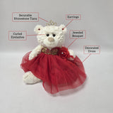 12" Quince White Bear - B09631N-14 Red