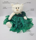 20" White Bear - B16831N-33 Emerald Green