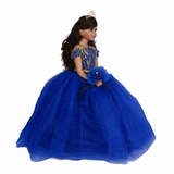 28" 15th Years Doll With Tulle - ARC28999-15 Royal Blue