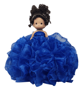 18" Precious Moments Doll With Ruffles - ARC8421-15R Royal Blue - Kinnex Dolls | ARC8421-15R |