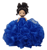 18" Precious Moments Doll With Ruffles - ARC8421-15R Royal Blue - Kinnex Dolls | ARC8421-15R |