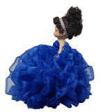 18" Precious Moments Doll With Ruffles - ARC8421-15R Royal Blue - Kinnex Dolls | ARC8421-15R |
