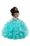 18" Precious Moments Doll With Ruffles - ARC8421-23R Aqua - Kinnex Dolls | ARC8421-23R |