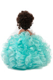 18" Precious Moments Doll With Ruffles - ARC8421-23R Aqua - Kinnex Dolls | ARC8421-23R |