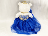 16" Quince Bear With Tulle - ARC16831-15 Royal Blue (Made to Order) - Kinnex Dolls | ARC16831-15 |