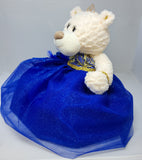 16" Quince Bear With Tulle - ARC16831-15 Royal Blue (Made to Order) - Kinnex Dolls | ARC16831-15 |
