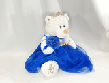 16" Quince Bear With Tulle - ARC16831-15 Royal Blue (Made to Order) - Kinnex Dolls | ARC16831-15 |