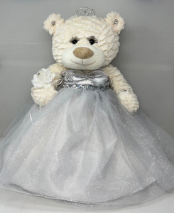 16" Quince Bear With Tulle - ARC16831-1 White (Made to Order) - Kinnex Dolls | ARC16831-1 |