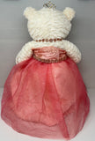 16" Quince Bear With Tulle - ARC16831-20 Flamingo (Made to Order) - Kinnex Dolls | ARC16831-20 |