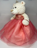 16" Quince Bear With Tulle - ARC16831-20 Flamingo (Made to Order) - Kinnex Dolls | ARC16831-20 |