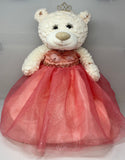 16" Quince Bear With Tulle - ARC16831-20 Flamingo (Made to Order) - Kinnex Dolls | ARC16831-20 |