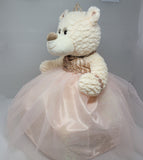 16" Quince Bear With Tulle - ARC16831-29 Blush (Made to Order) - Kinnex Dolls | ARC16831-29 |