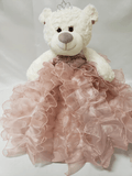 16" Quince Bear With Ruffles - ARC16831-30R Rose Gold (Made to Order) - Kinnex Dolls | ARC16831-30R |
