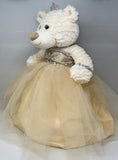16" Quince Bear With Tulle - ARC16831-34 Champane (Made to Order) - Kinnex Dolls | ARC16831-34 |