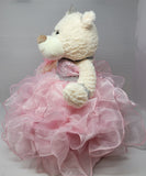 16" Quince Bear With Ruffles - ARC16831-3R Pink (Made to Order) - Kinnex Dolls | ARC16831-3R |