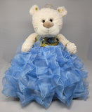 16" Quince Bear With Ruffles - ARC16831-4R Baby Blue (Made to Order) - Kinnex Dolls | ARC16831-4R |