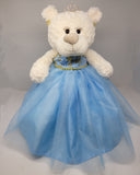 16" Quince Bear With Tulle - ARC16831-4 Baby Blue (Made to Order) - Kinnex Dolls | ARC16831-4 |