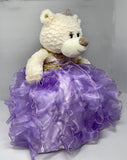 16" Quince Bear With Ruffles - ARC16831-5R Lavender (Made to Order) - Kinnex Dolls | ARC16831-5R |