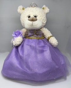 16" Quince Bear With Tulle - ARC16831-5 Lavender (Made to Order) - Kinnex Dolls | ARC16831-5 |