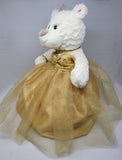 16" Quince Bear With Tulle - ARC16831-6 Gold (Made to Order) - Kinnex Dolls | ARC16831-6 |