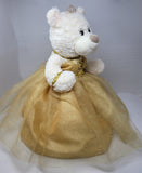 16" Quince Bear With Tulle - ARC16831-6 Gold (Made to Order) - Kinnex Dolls | ARC16831-6 |