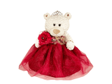 16" Quince Bear With Tulle - ARC16831-14 Red (Made to Order) - Kinnex Dolls | ARC16831-14 |