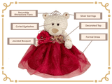 16" Quince Bear With Tulle - ARC16831-14 Red (Made to Order) - Kinnex Dolls | ARC16831-14 |