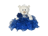 16" Quince Bear With Ruffles - ARC16831-15R Royal Blue (Made to Order) - Kinnex Dolls | ARC16831-15R |