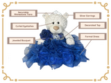 20" Quince Bear With Ruffles - ARC16831-15R Royal Blue (Made to Order)