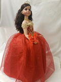 28" 15th Years Doll With Tulle - ARC28999-14 Red