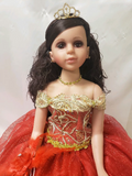 28" 15th Years Doll With Tulle - ARC28999-14 Red