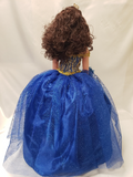28" 15th Years Doll With Tulle - ARC28999-15 Royal Blue