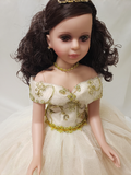 28" 15th Years Doll With Tulle - ARC28999-2 IVORY
