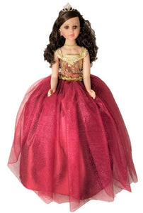 28" 15th Years Doll With Tulle - ARC28999-7 Burgundy