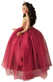 28" 15th Years Doll With Tulle - ARC28999-7 Burgundy