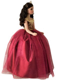 28" 15th Years Doll With Tulle - ARC28999-7 Burgundy
