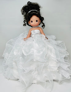18" Precious Moments Doll With Ruffles - ARC8421-1R White