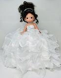 18" Precious Moments Doll With Ruffles - ARC8421-1R White